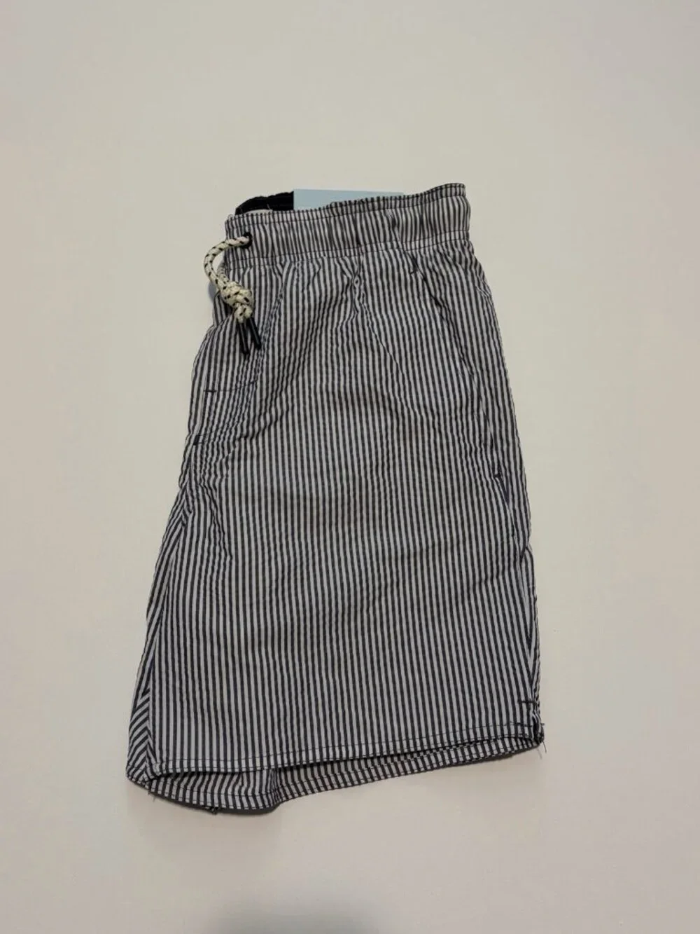 Laguna Swim The Volley Swim Trunks Mens S Blue White Striped Drawstring Pockets